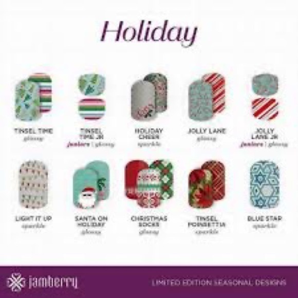 Jamberry Christmas Nail Wraps - Tinsel Time - Picture 9 of 9